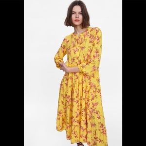 Zara long sleeve floral dress